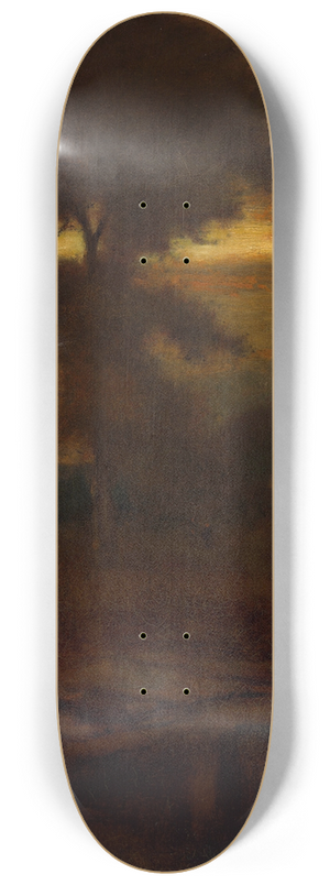 George Inness - Afterglow 8.25 inch art skate deck