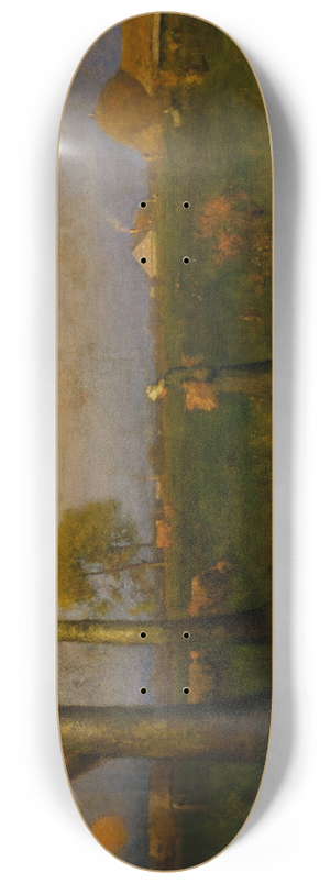 George Inness - Sundown 8.25 inch art skate deck