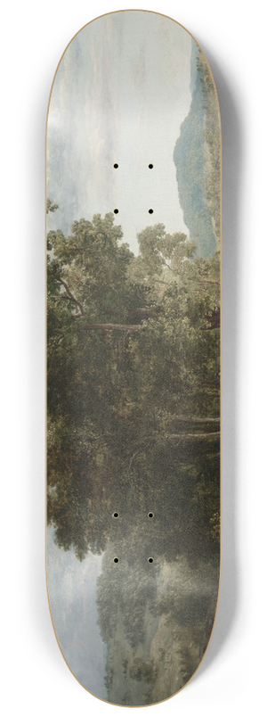 George Inness - The Wood Chopper 8.25 inch art skate deck