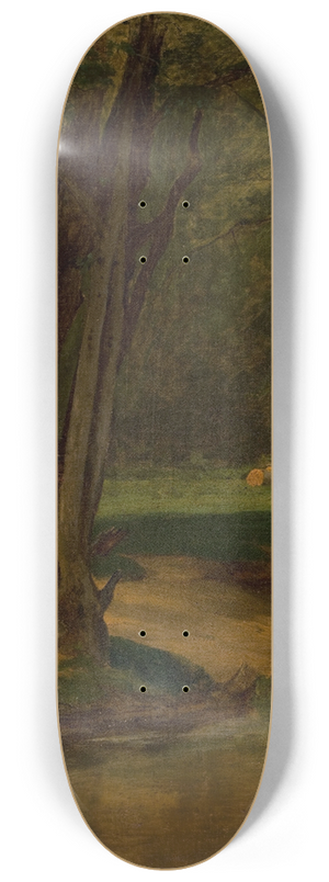 George Inness - Trout Stream, North Conway 8.25 inch art skate deck