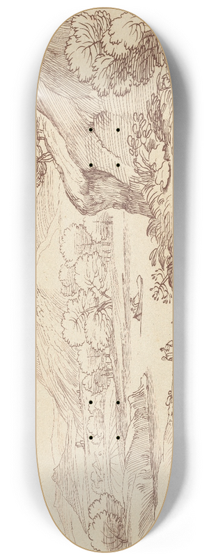 George Knapton - Pastoral scene 8.25 inch art skate deck