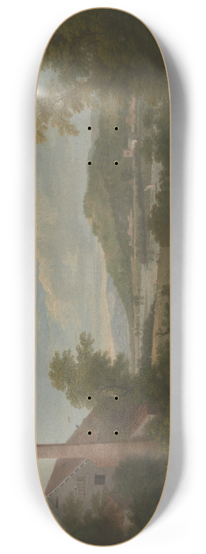 George Lambert - Landscape with Farmworkers 8.25 inch art skate deck