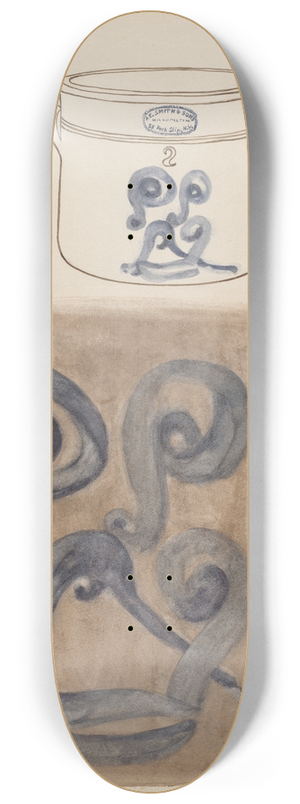 George Loughridge and Yolande Delasser - Crock 8.25 inch art skate deck