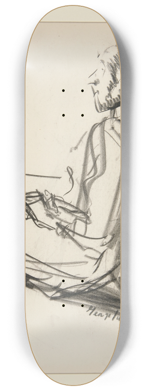 George Luks - SeatedMan 8.25 inch art skate deck