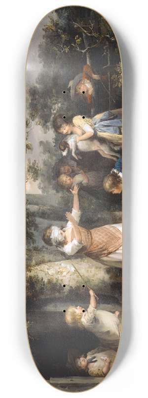 George Morland - Blind Mans Buff 8.25 inch art skate deck