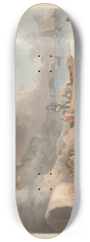 George Morland - Smugglers 8.25 inch art skate deck