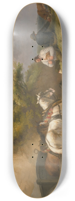 George Morland - The labourers rest 8.25 inch art skate deck