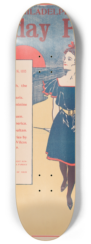 George Reiter Brill - Special features for June 16, 1895 8.25 inch art skate deck