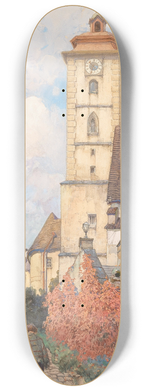 Fritz Lach - The parish church in Grein 8.25 inch art skate deck Fritz Lach - The parish church in Grein 8.25 inch art skate deck