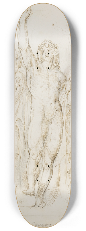 George Richmond - A study of Comus carrying his cup 8.25 inch art skate deck