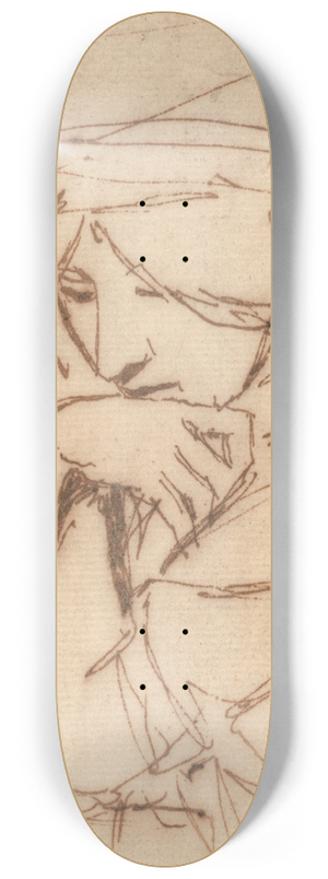 George Romney - A Pensive Lady 8.25 inch art skate deck