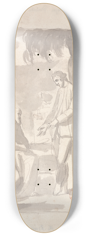 George Romney - Major Thomas Pearson and the Brahman 8.25 inch art skate deck
