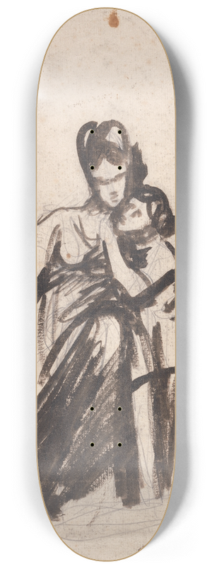 George Romney - Mother and Son 8.25 inch art skate deck
