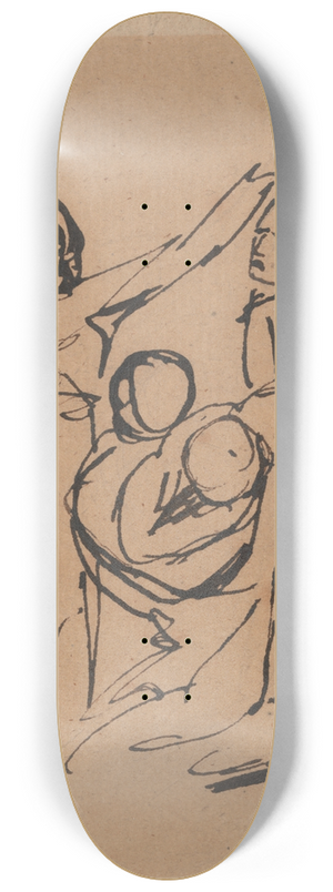 George Romney - Mourning Group 8.25 inch art skate deck