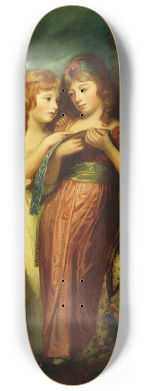 George Romney - The Hartley Children 8.25 inch art skate deck