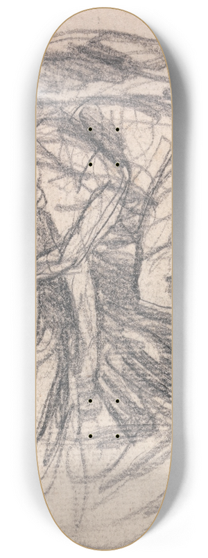 George Romney - Two Figures Aiding a Seated Figure 8.25 inch art skate deck