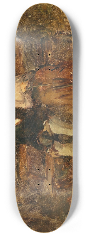 Fritz Rojka - Lovers on a Park Bench 8.25 inch art skate deck