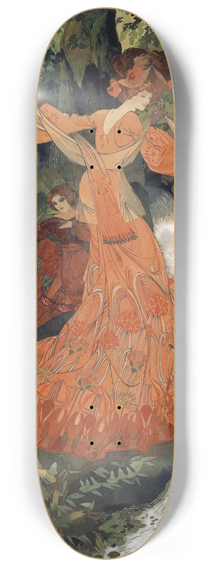 Georges de Feure - Elegante Pres Dune Source 8.25 inch art skate deck