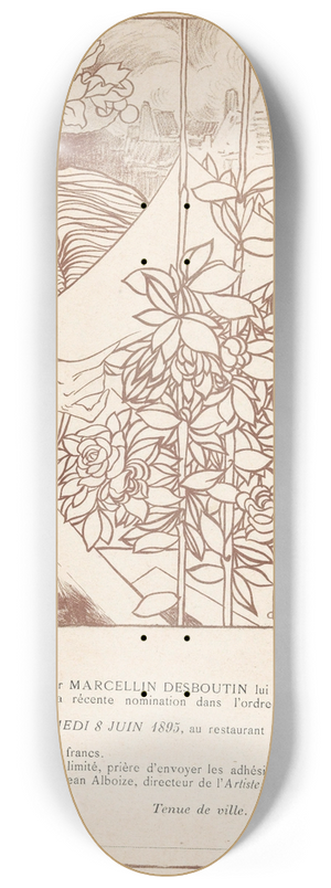 Georges de Feure - Uitnodiging voor een diner ter ere van Marcellin Desboutin 8.25 inch art skate deck