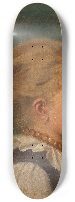 Fritz Sonderland - Portrait of a little girl 8.25 inch art skate deck