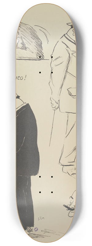 Georges Goursat (Sem) - Banco 8.25 inch art skate deck