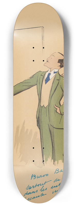 Georges Goursat (Sem) - Bravo Barclay ! 8.25 inch art skate deck