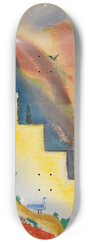 Fritz Stuckenberg - Landschaft 8.25 inch art skate deck