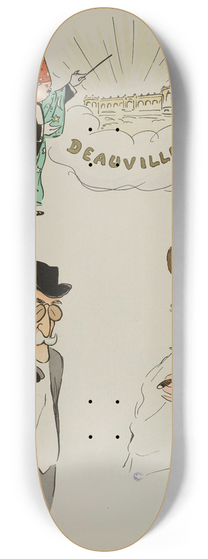 Georges Goursat (Sem) - Deauville 1912 8.25 inch art skate deck