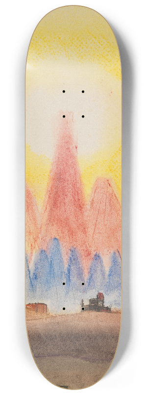 Fritz Stuckenberg - Ohne Titel (Gipfelmotiv) 8.25 inch art skate deck