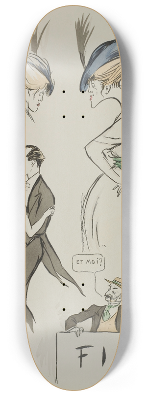 Georges Goursat (Sem) - Fin ; Jacqueline Forzane, alexandre Duval 8.25 inch art skate deck