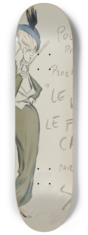 Georges Goursat (Sem) - Jacqueline Forzane 8.25 inch art skate deck