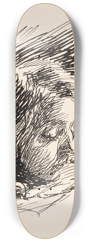 Fritz Syberg - Hoved af kunstnerens datter Clara (Nolle) 8.25 inch art skate deck