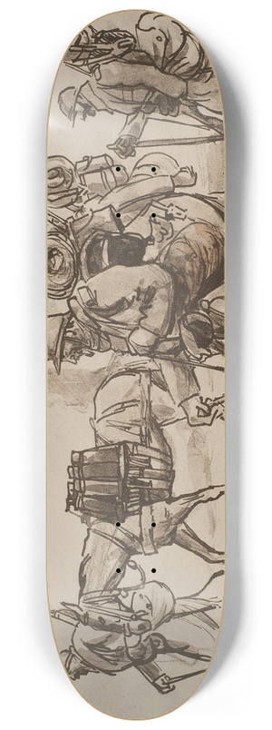 Georges Goursat (Sem) - Mitrailleurs 8.25 inch art skate deck