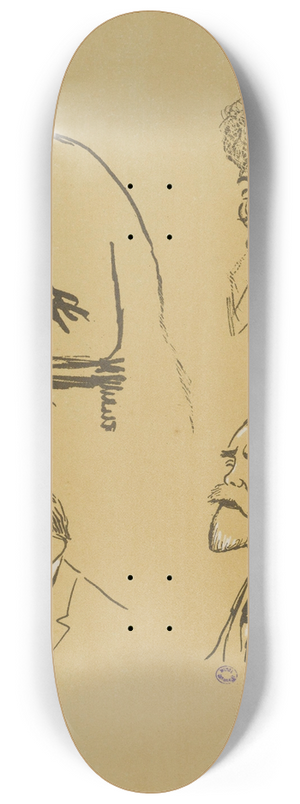 Georges Goursat (Sem) - M. Louis Barthou, M. Mouthon et M. Doyen 8.25 inch art skate deck