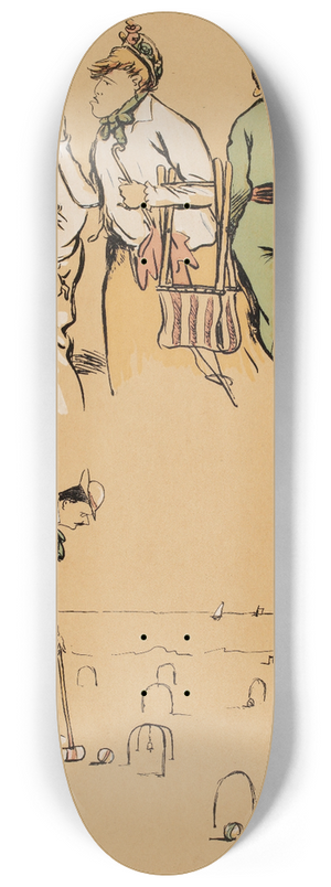 Georges Goursat (Sem) - Partie de croquet 8.25 inch art skate deck