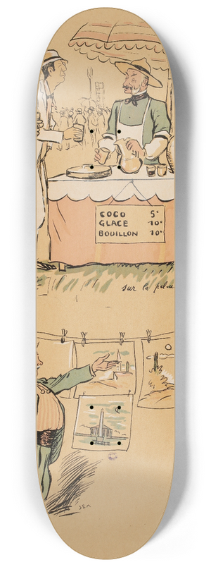 Georges Goursat (Sem) - Sur la pelouse 8.25 inch art skate deck