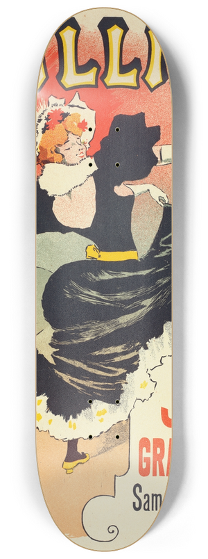 Georges Meunier - Affiche Pour Le bal Bullier 8.25 inch art skate deck