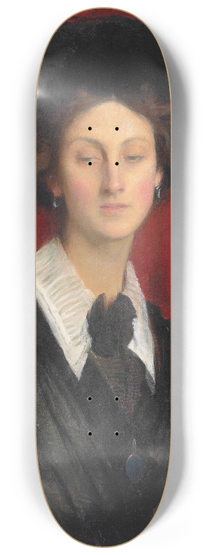 George Spencer Watson - Hilda in a black hat 8.25 inch art skate deck