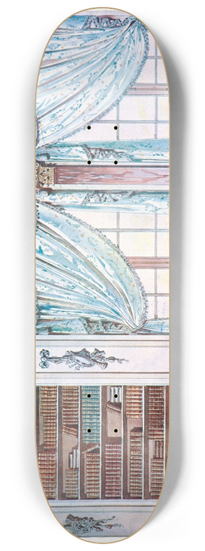 Georges Rmon - Bibliothque Louis XVI. 8.25 inch art skate deck