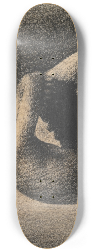 Georges Seurat - Seated Boy with Straw Hat, study for Bathers atAsnires 8.25 inch art skate deck