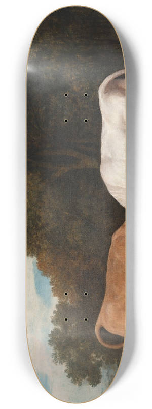 George Stubbs - Bulls Fighting 8.25 inch art skate deck