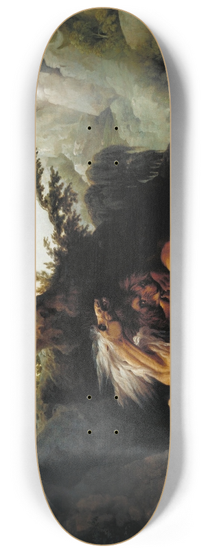 George Stubbs - Horse Devoured by a Lion 8.25 inch art skate deck