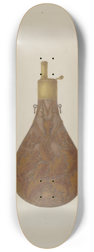 George V. Vezolles - Bronze Powder Flask 8.25 inch art skate deck