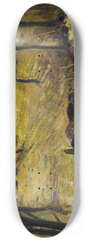 George Wesley Bellows - Haystacks and Barn 8.25 inch art skate deck