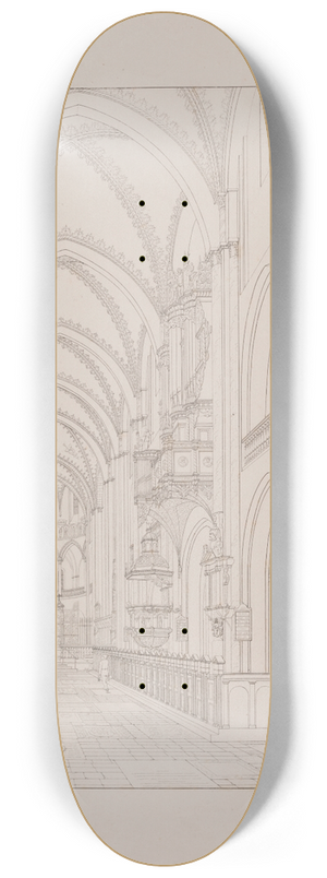 Georg Hoffmann - Det indre af Roskilde Domkirke 8.25 inch art skate deck