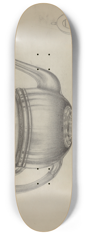 Gerald Bernhardt - Silver Teapot 8.25 inch art skate deck