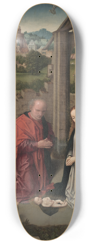 Gerard David - The Nativity 8.25 inch art skate deck