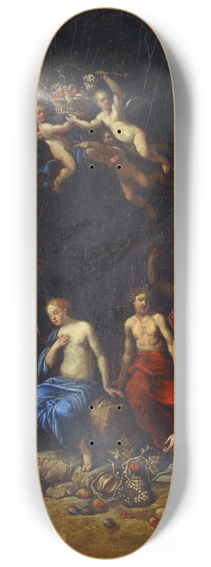 Gerard de Lairesse - Bacchus and Pomone 8.25 inch art skate deck