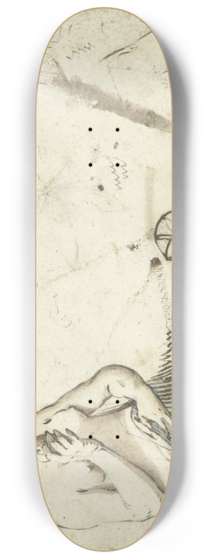 Gerard ter Borch - Studieblad met een paar vrouwelijke halffiguren 8.25 inch art skate deck
