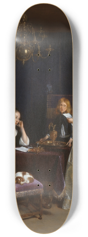 Gerard ter Borch - The Letter 8.25 inch art skate deck